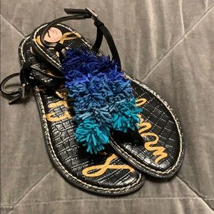 Sam Edelman black suede sandals